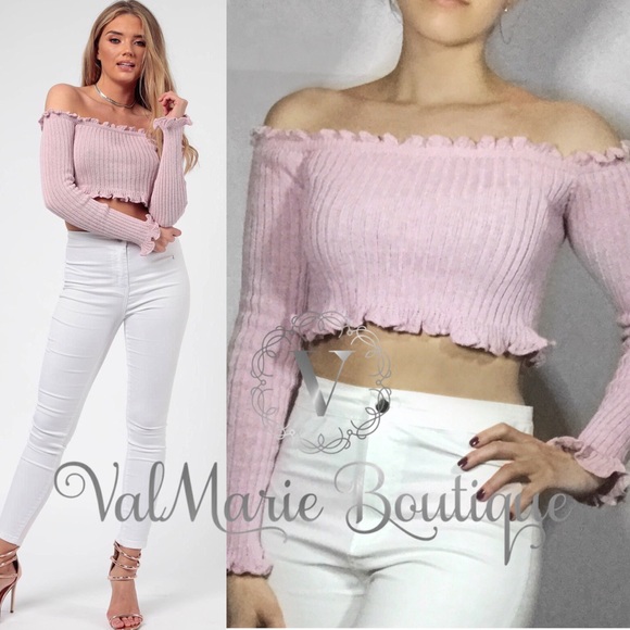 Light mauve crop top - Picture 2 of 8